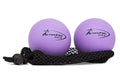Therapy Massage Ball - Instant Muscle Pain Relief. Proven Effective for Myofascial Release, Deep Tissue Pressure, Yoga & Trigger Point Treatments. Set - 2 Lacrosse Balls W/Mesh Bag - color: 2 Balls - Size 2.5in - Purple