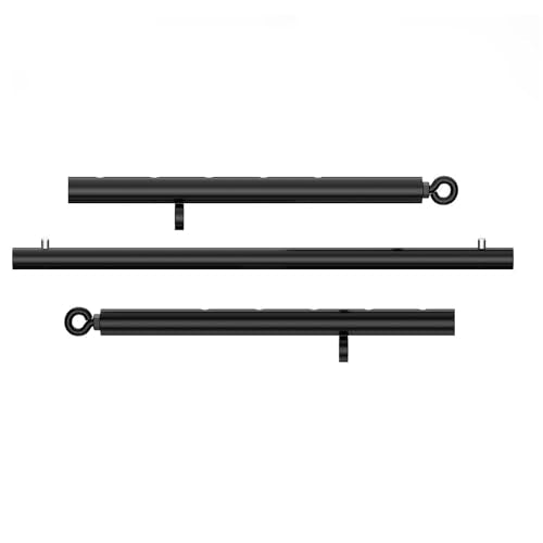 Black Expandable Spreader Bar Set Sports Pilates Training Tools Kit - color: Black
