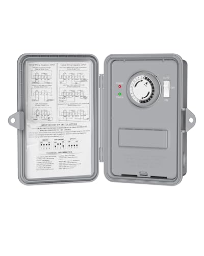 BN-LINK Pool Pump Timer, Outdoor Mechanical Timer Box, Heavy Duty 24 Hour Programmable, 2HP 40A Max, 120, 240, 277 VAC, for Pool Pump, Water Heater, Fans, SPA, ETL Listed - style: Mechanical