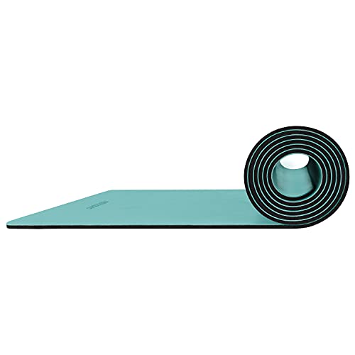 Retrospec Laguna 5mm Yoga Mat - Fitness Mat for Women, Men & Children, Slip-Resistant and Moisture Absorbing Exercise Mat for Home, Pilates, Yoga and Floor Workouts - color: Blue Ridge