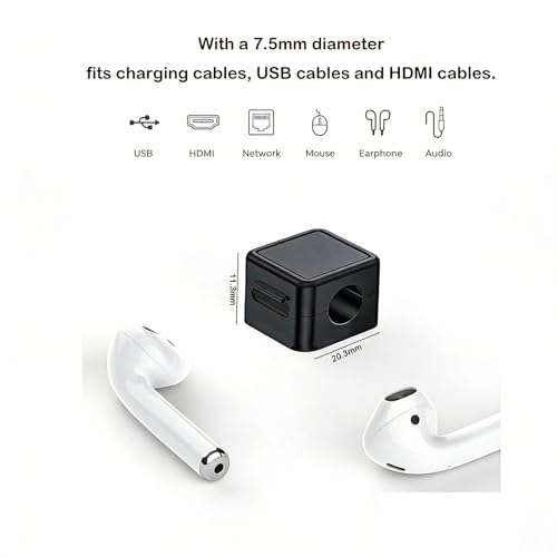 10 Pack Cord Organizer, Magnetic Cable Management, Cord Holder for Desk, Adhesive Cable Clips Wire Keeper for Nightstand, Home, Office, Desktop, Car, Wall (Black) - color: Black