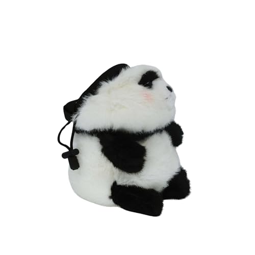 Rock Climbing Chalk Bag – Cute Plush Chalk Bag for Bouldering, Gym, Indoor & Outdoor Climbing – Drawstring Closure, Adjustable Waist Belt – Fun Character Design for Climbers - color: Black Panda