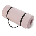 Amazon Basics Extra Thick Exercise Yoga Mat with Carrying Strap - color: Rose, style: 1-Inch