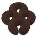 London Linens Premium Extra Thick 100% Cotton Flannel Massage Face Cradle Cover, Includes 4pcs (4, Mocha) - color: Mocha, size: 4
