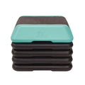 The Step Adjustable High Step Aerobic Platform with 4 Risers, Home Gym Workout Equipment, Fitness Exercise Equipment Made in the USA - color: Teal