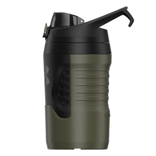 Under Armour 32 oz Insulated Water Bottles - Sports Water Jug with Fence Hook, Leak Resistant for Baseball, Football & More, 32 oz Insulated, Marine OD Green - color: Marine OD Green, size: 32 Ounces