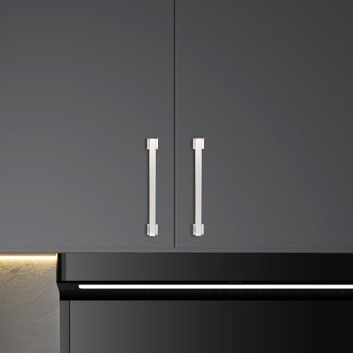 10 Pack 7 inch(177mm) Brushed Satin Nickel Kitchen Cabinet Handles Cabinet Pulls Sliver Drawer Pulls Kitchen Cabinet Hardware Handles Dresser Handles - color: Brushed Satin Nickel, size: 7" Hole Center（177mm）