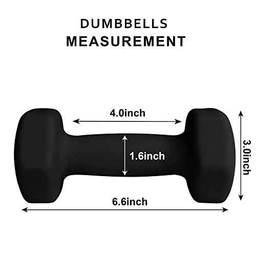 Balelinko Home Gym Equipment Workouts Strength Training Weight Loss Pilates Weights Yoga Sets Weights for Women, Men, Seniors and Youth - color: Black, style: 5 LB, Pair