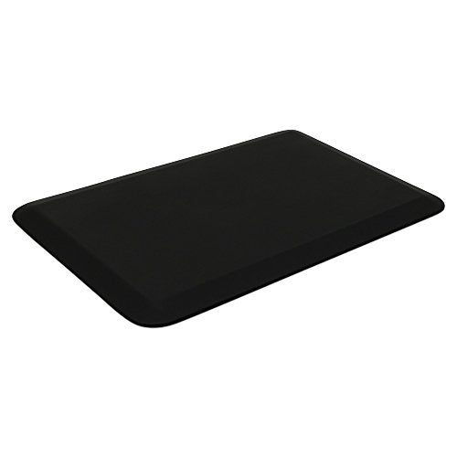GelPro NewLife Designer Comfort Ergo-Foam Anti-Fatigue Kitchen Floor Mat, 20"x32", Leather Grain Jet - color: Leather Grain Jet, size: 32"L x 20"W x 0.8"Th