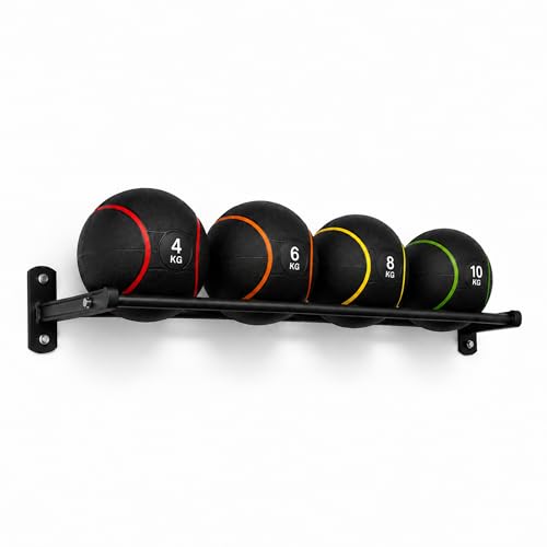 Medicine Ball Rack Wall Mount, Med Ball Storage Holder, Slam Balls Rack for Home Gym, Heavy Duty Exercise Equipement Wall Storage