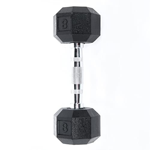 Ader Octagon Deluxe Professional Rubber Dumbbell Contoured Handle, Sold As 1 Piece (2 Lbs-120 Lbs) - size: 70-Pound