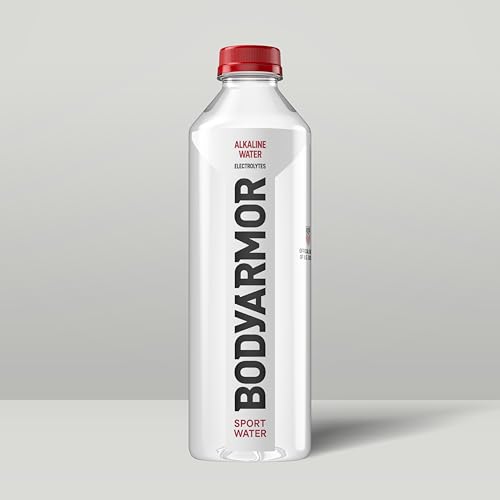 BODYARMOR SportWater Alkaline Water, High Alkaline Bottled Water, pH 9+, 1 Liter (12 Pack), Refreshing Electrolyte Water Pack, Wide Mouth Bottle - size: 33.8 Fl Oz (Pack of 12)