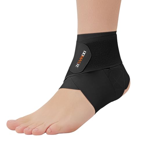 Ultra Thin Ankle Wraps Ankle Brace for Men ＆ Women, Adjustable Ankle Straps for Arch, Sprained Foot, Tendinitis, Football, Basketball, Running（Black, Pack of 1） - color: Black, size: Pack of 1