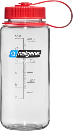 Nalgene Sustain Tritan BPA-Free Water Bottle Made with Material Derived from 50% Plastic Waste (Using ISCC Certified Mass Balance), 16 OZ, Wide Mouth, Clear (Pack of 6) - color: Clear, size: 16 Ounces (Pack of 6)