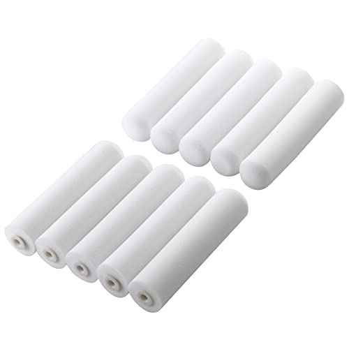 Foam Paint Roller,6 Inch Sponge Mini Refill,High Density Foam Paint Roller Covers for Use with All Paints,10-Pack - size: 6 inch Foam Covers