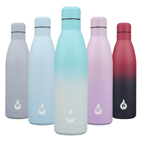 BJPKPK 25oz Insulated Stainless Steel Water Bottles Reusable Metal Travel Sports Water Bottle Keep Cold and Hot,Sea Salt - color: Sea Salt, size: 25 Ounces