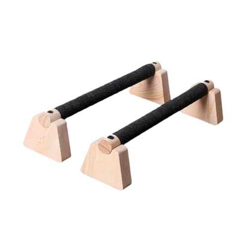 2 Pieces Push Up Bar Wooden Parallettes Bar for Men Women Portable Sturdy Structure Push Up Stand for Exercise Floor Workout - size: 35CM