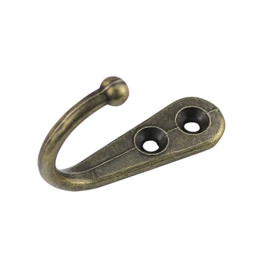 4 Pcs Wall Mounted Hooks for Bedroom,Bathroom,Kitchen,and Cabinet Hangers (with 8 Screws)-Bronze - color: Bronze