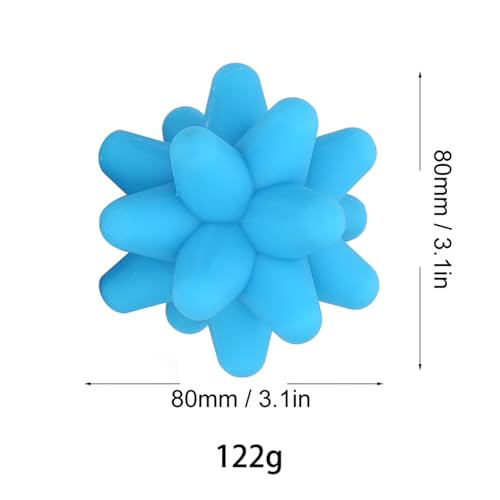 Dioche Spiky Massage Balls, 2 Colors Acupoint Physical Massage Balls, Lacrosse Ball Roller Set Perfect for Foot Massage, Deep Tissue Massage, Trigger Point (Blue) | High silicone, portable trigger point therapy tool, compatible with feet/shoulders/back, 2