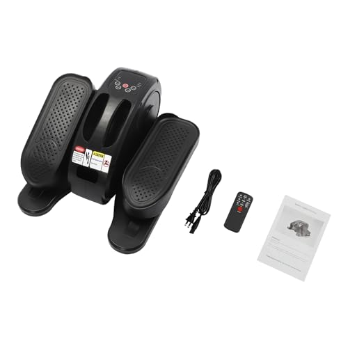 Under Desk Elliptical Machine,50W Electric Elliptical Leg Exerciser with 5 Adjustable & Remote Control, Portable Quiet Elliptical Exercise Machine 55.1 lbs Capacity for Homes, Gyms, Hospitals - color: Black