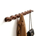 Wood Coat Rack Wall Mount -8 Pack Walnut Coat Hooks for Hanging Clothes,Keys, Robes,Purse,Towels,Bags,Backpack, Modern Decorative Wall hooks Heavy Duty Hanger Organizer for Bathroom,Entryway & Bedroom - size: 8 Hooks