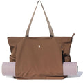 ESVAN Yoga Mat Bag Yoga Tote Carrier Shoulder Bag Carryall Tote for Office,Yoga,Pilates,Travel,Beach and Gym - color: Aa Coffee