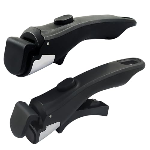 2pcs Removable Pot Handles, Black, 7.5" | Heat-Resistant, Detachable Replacement Handle, Universal Fits for All Cookware Pans & Pots - color: Black