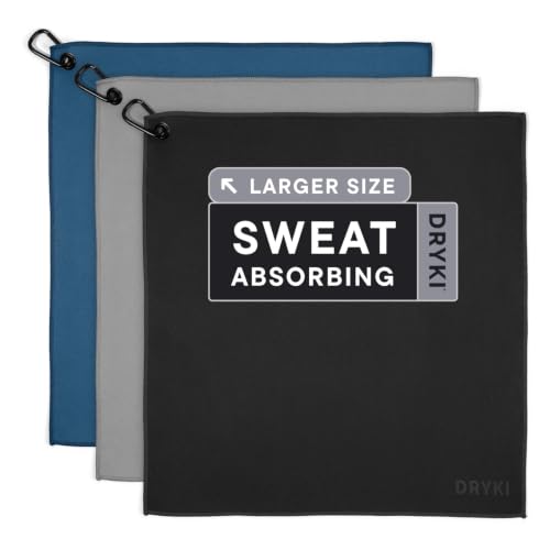 Pocket-Sized Sweat Towels - The Original Sweat Absorbing Handkerchiefs - Quick-Dry Microfiber Sweat Rags for Face, Hands, & Body - Men & Women - Gym, Sports, and Work (Greyscale: Large Size, 3 Pack) - color: Neutrals