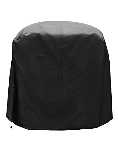 QWORK Dustproof Miter Saw Cover, 2 Pack Waterproof Covers, 210D Oxford Cloth with Bottom Drawcord Fits Most Miter Saws, Planers, Machine Tools, Black