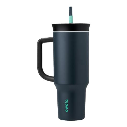 Owala Tumbler Stainless Steel Water Bottle 40 oz Foggy Tide | 2-in-1 Sip-or-Swig Lid | Splash-Resistant Lid | Reusable Straw | Cup Holder Friendly | Right & Left Hand Friendly - color: Foggy Tide, size: 40 Ounces (Pack of 1)