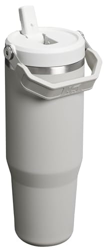 STANLEY IceFlow 2.0 Flip Straw Tumbler with Handle 30 oz | Twist On Lid and Flip Up Straw | Leak Resistant Water Bottle | Insulated Stainless Steel | BPA-Free | Ash - color: Ash, size: 30 Ounces