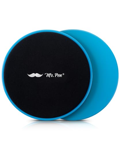 Mr. Pen Core Sliders for Working Out - 2 Pack Dual Sided Workout Sliders Discs - color: Blue