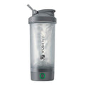 VOLTRX Protein Shaker Bottle, Merger USB C Rechargeable Electric Protein Shake Mixer, Shaker Cups for Protein Shakes and Meal Replacement Shakes, BPA Free, 24oz - color: Grey