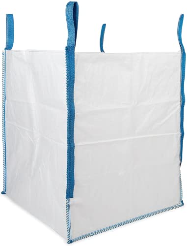 DURASACK Heavy Duty Builder's Bulk Bags 200 Gallon, Open Top, Pack of 10 | White Woven Polypropylene Contractor Trash Bags for Demo and Construction, Holds up to 2200 lbs - size: Pack of 10