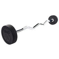 Body-Solid Rubber Coated Fixed Weights Curl Barbells - Weighted Bar for Weightlifting Exercise, Bodybuilding, Strength Training, Squat Rack & Bench Press - style: 40lbs.