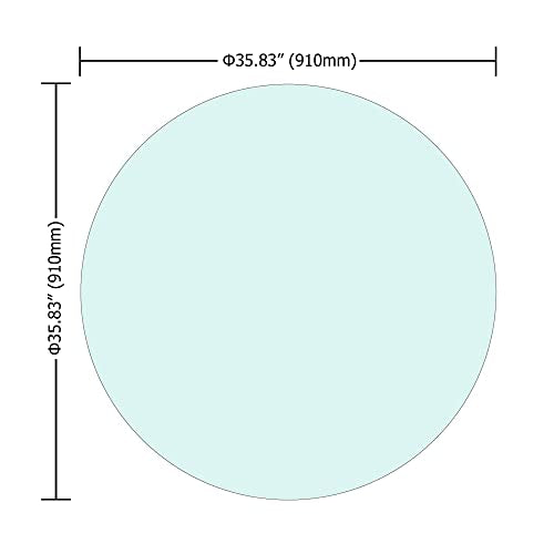 36" Round Glass Table Top - 1/4" Thick Flat Polished Edge Tempered Glass, Replacement Glass Table Top for Kitchen/Patio Table - size: 36 INCH, style: 1/4"thick - Flat Polished Edge