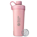 BlenderBottle Radian Shaker Cup Insulated Stainless Steel Water Bottle with Wire Whisk, 26-Ounce, Matte Rose Pink - color: Rose Pink