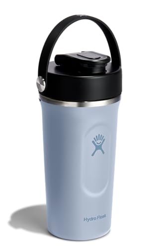 Hydro Flask Shaker Bottle – Insulated Stainless Steel Gym Bottle for Pre Workout & Protein 24 Oz Surf Blue - color: SURF