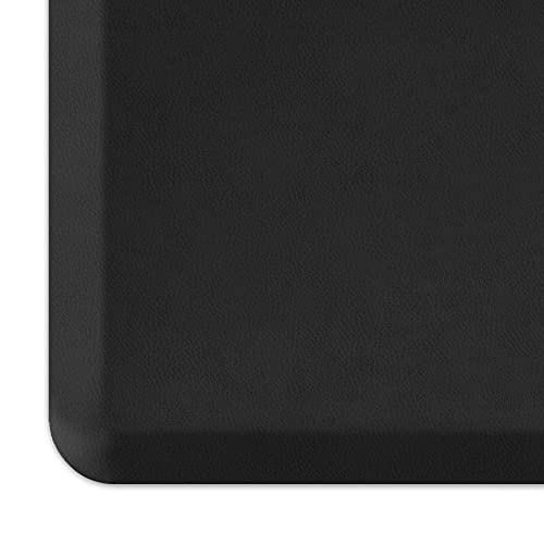 GelPro NewLife Designer Comfort Ergo-Foam Anti-Fatigue Kitchen Floor Mat, 20"x32", Leather Grain Jet - color: Leather Grain Jet, size: 32"L x 20"W x 0.8"Th