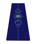 nuveti Yoga Mat Print Extra Thick TPE Non Slip Fitness Exercise Mat with Carrying Bag,72"x24" Extra Thick 6MM Exercise & Workout Mat for Yoga, Pilates Fitness and Floor Exercises - color: Blue