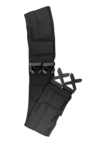 Weighted Fitness Belt - Walking, Running, Training Belt with Adjustable Weights up to 10 lbs, Cooling Technology, Unisex - color: Black, size: L