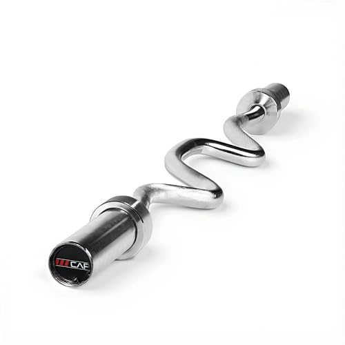 CAP 48" Olympic Super Curl Bar | Heavy Duty Solid Steel, 500 lb Capacity - color: Chrome, style: Elite