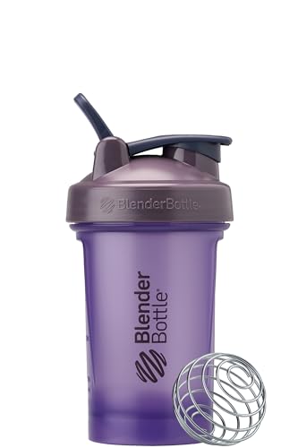 BlenderBottle Classic V2 Shaker Bottle Perfect for Protein Shakes and Pre Workout, 20oz, Full Color Purple - color: Purple, size: 20 Ounces