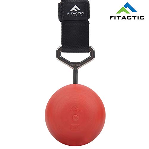 Rock Climbing Solid Training Cannonball Bomb Power Pull Up Ball Hold Grips for Straps for Finger, Forearm, Biceps, Back Muscles - color: Red (3.5")