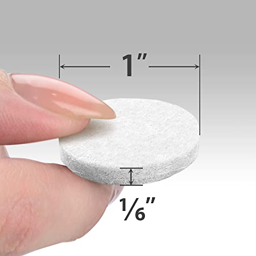 Felt Furniture Pads X-PROTECTOR - 48 Premium Felt Pads Floor Protector - Chair Felts Pads for Furniture Feet Wood Floors - Best Furniture Pads for Hardwood Floors - Protect Your Hard Floors! (White) - size: 48 PCS 1" White, Round