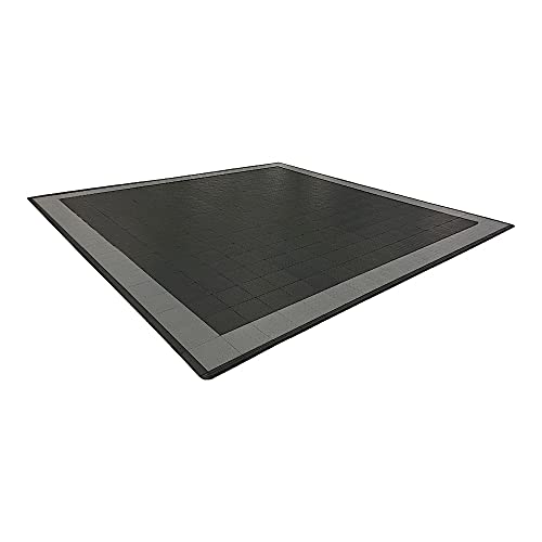 Speedway Garage Floor Mat Kit for 2-Car, Large, Grey/Black - color: Grey/Black, size: Garage Kit - 2-Car