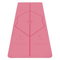 Liforme Travel Yoga mat – Patented Alignment System, Warrior-Like Grip, Non-Slip, Eco-Friendly, Ultra-Lightweight and Sweat Resistant, Made with Natural Rubber - color: Pink
