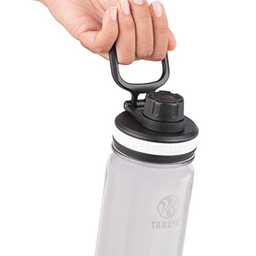 Takeya Tritan Sport Water Bottle with Spout Lid - BPA-Free & Dishwasher-Safe Water Bottle - Reusable Bottle with Lid Handle - Simple Leak-Proof Water Bottle - 24 oz, Clear - color: Clear, size: 24 Ounces