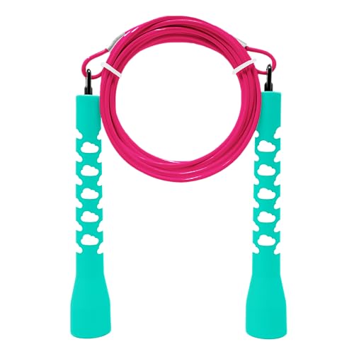 Double Under Wonder Jump Rope, Tangle-Free Speed Rope, Adjustable Speed Rope for Men, Women, Indoor Fitness Training Speed Skipping Rope, Jumping Rope, Perfect for Boxing Workout, Cardio, Endurance Training, Jump Rope for Double Unders - color: CLOUD BURS