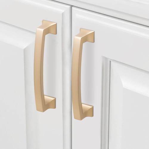 COTYKILEY 10 Pack 4 Inch(102mm) Champagne Bronze Cabinet Handles Gold Kitchen Cabinet Pulls Cabinet Door Handles Kitchen Cabinet Hardware Cupboard Drawer Pulls Dresser Handles - color: Champagne Bronze, size: 4" Hole Center（102MM）
